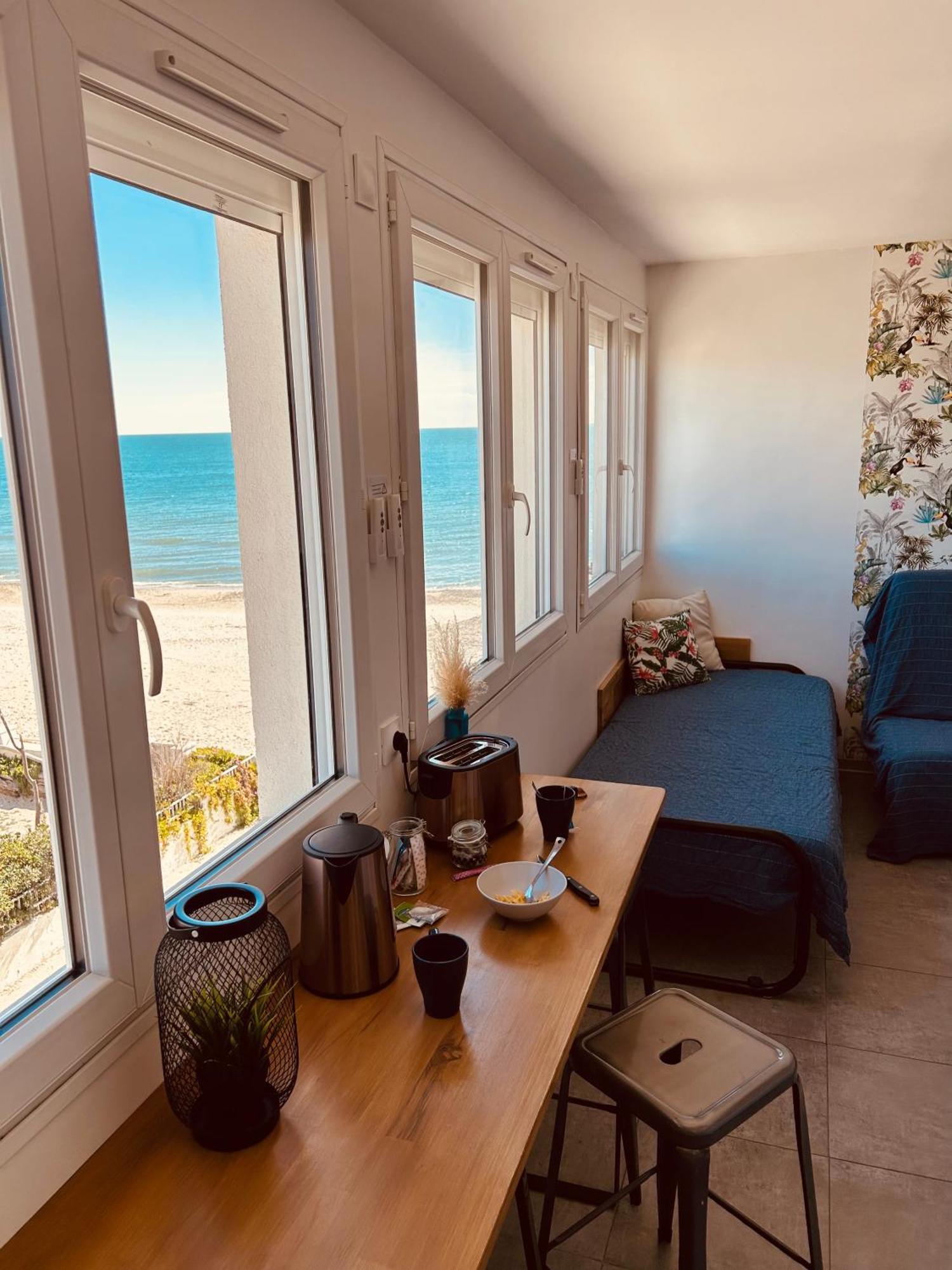 Estudio 1Ere Ligne Vue Mer ,Place De Parking Privee Acces A La Plage De La Residence 3Eme Etage Palavas-les-Flots Eksteriør billede