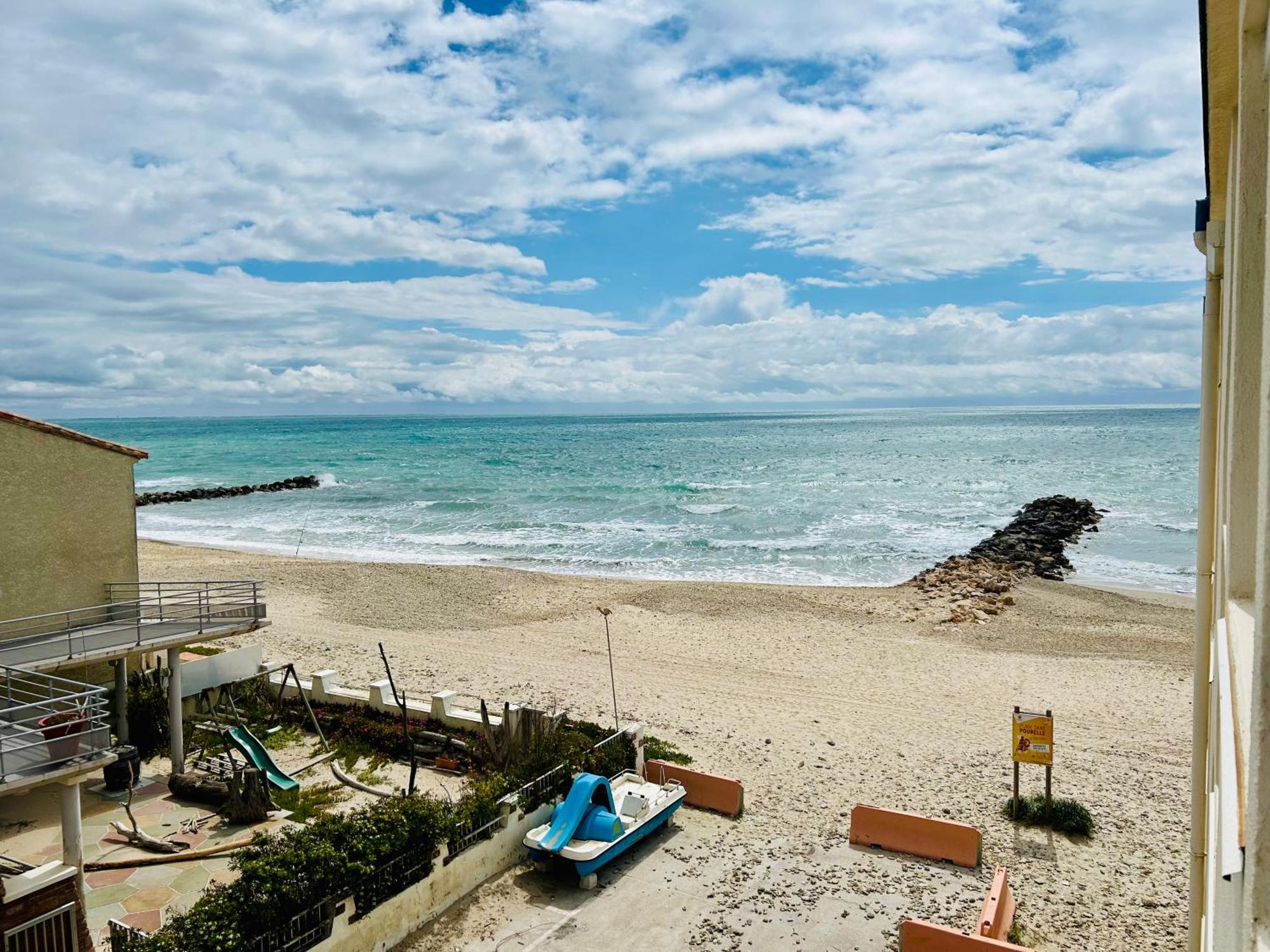 Estudio 1Ere Ligne Vue Mer ,Place De Parking Privee Acces A La Plage De La Residence 3Eme Etage Palavas-les-Flots Eksteriør billede